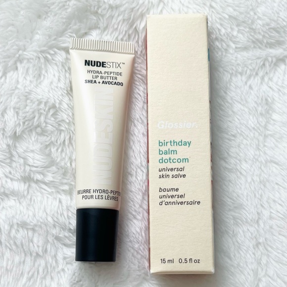 NUDESTIX Other - New NudeStix Hydra-Peptide Lip Butter & Glossier Birthday Balm Dotcom